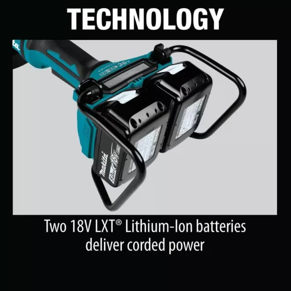 Makita 18-Volt X2 LXT Lithium-Ion (36V) Brushless Cordless 9 in. Paddle Switch Cut-Off/Angle Grinder Kit w Electric Brake 5.0Ah