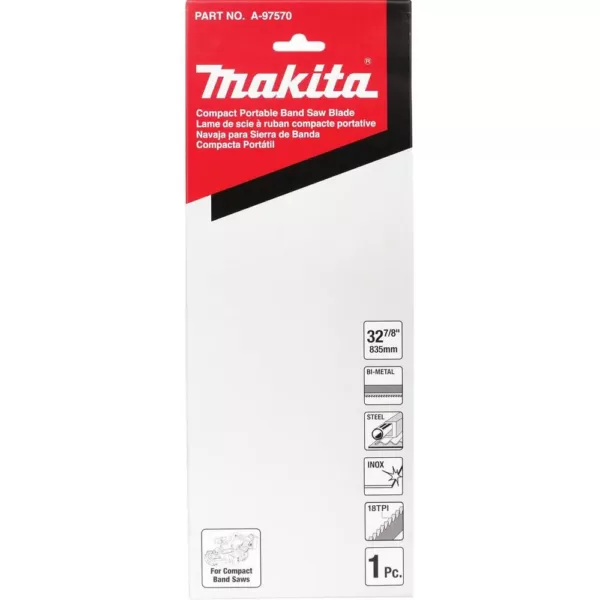 Makita 32-7/8 in. 18-Teeth per inch Compact Portable Band Saw Blade for use with 32-7/8 in. saws