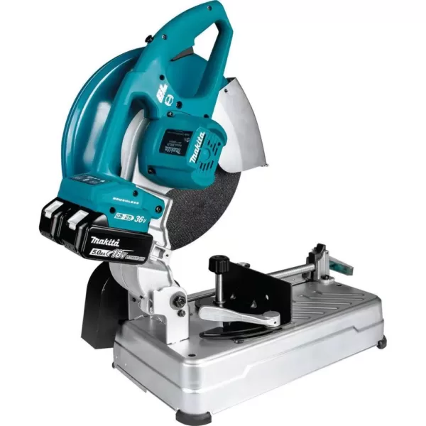 Makita 18-Volt X2 LXT Lithium-Ion 36-Volt Brushless Cordless 14 in. Cut-Off Saw with Electric Brake, 5.0 Ah