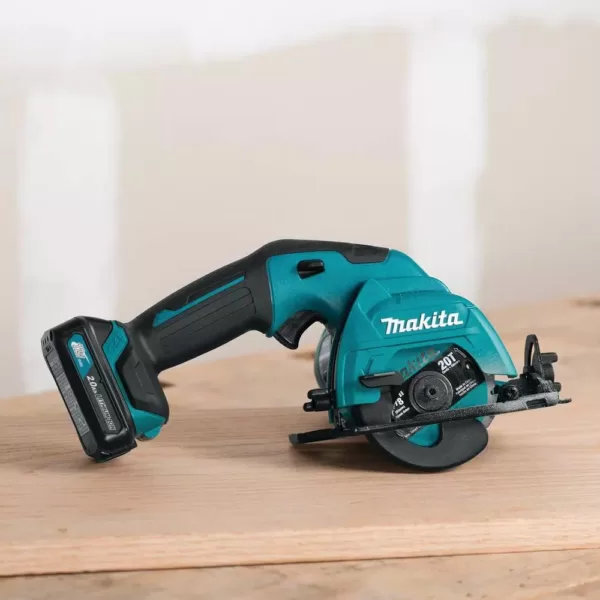 Makita 12-Volt Max CXT Lithium-Ion Cordless 3-3/8 in. Circular Saw Kit, Case (2.0Ah)