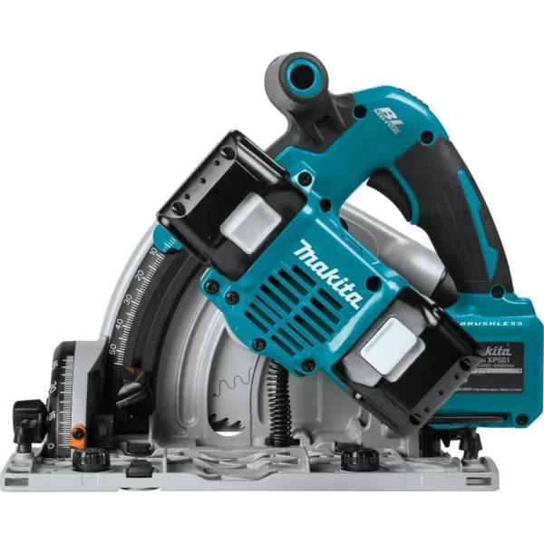 Makita 18-Volt X2 LXT (36V) Brushless 6-1/2 in. Plunge Circ Saw Kit (5.0 Ah) w/55 in. Guide Rail and Guide Rail Clamp (2-Pack)