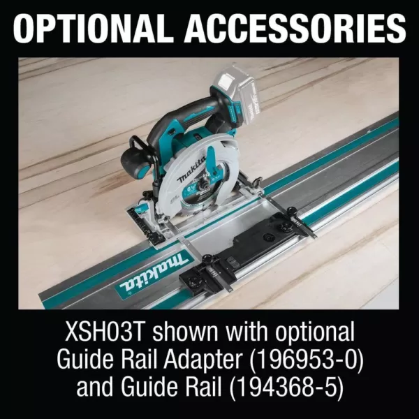 Makita 18-Volt LXT Lithium-Ion Brushless Cordless 6-1/2 in. Circular Saw with Electric Brake and 24T Carbide Blade (Tool-Only)