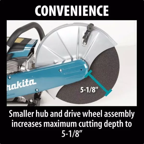 Makita 14 in. 61 cc Gas Saw with bonus 14 in. Segmented Rim Dual Purpose Diamond Blade