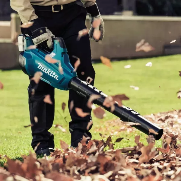 Makita 120 MPH 473 CFM 18-Volt X2 (36-Volt) LXT Lithium-Ion Brushless Cordless Blower Kit with 2 Batteries 5.0Ah and Charger