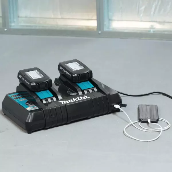 Makita 18V X2 LXT Blower and 18V LXT 24 in. Hedge Trimmer with bonus 18V LXT Starter Pack