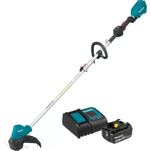 Makita 18-Volt LXT Lithium-Ion Brushless Cordless String Trimmer Kit with Bonus 1 lbs. 0.080 in. x 400 ft. Round Trimmer Line