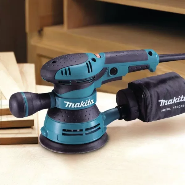 Makita 3 Amp 5 in. Corded Variable Speed Random Orbital Sander with Dust Bag