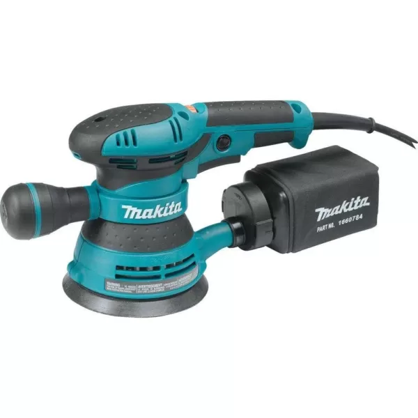 Makita 3 Amp 5 in. Corded Variable Speed Random Orbital Sander with Dust Bag