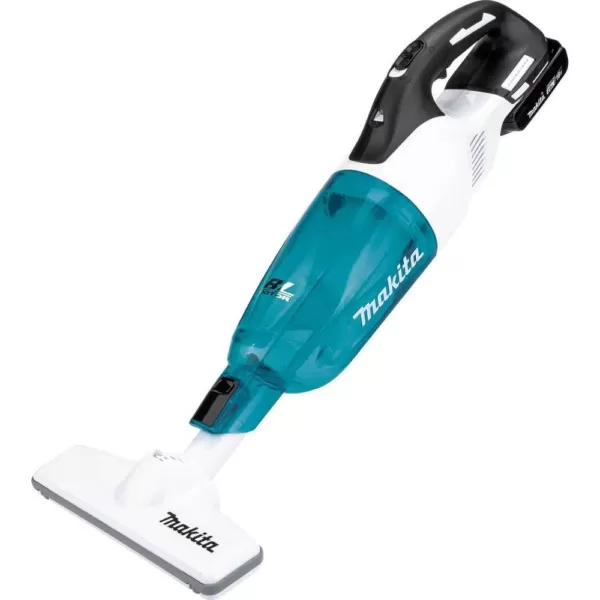 Makita 18-Volt LXT Lithium-Ion Compact Brushless Cordless Vacuum Kit, 2.0Ah with Black Cyclonic Vacuum Attachment with Lock