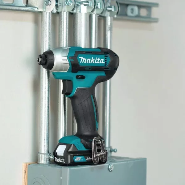 Makita 12-Volt MAX CXT Lithium-Ion 1/4 in. Cordless Impact Driver Kit with (2) Batteries 2.0Ah, Charger, Hard Case