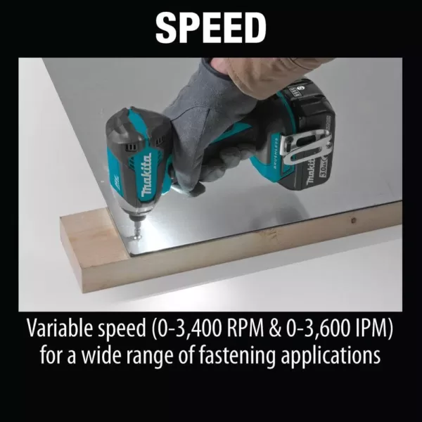 Makita 18-Volt LXT Lithium-Ion Brushless Cordless Impact Driver Kit with (1) Battery 3.0Ah