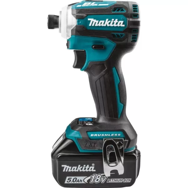 Makita 18-Volt LXT Brushless 4-Speed Impact Driver Kit with Impact XPS Insert Bit Holder and ImpactXPS 1 in. Insert Bit, 5-Pack