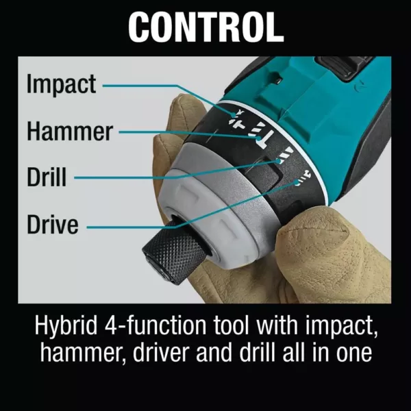 Makita 18-Volt LXT Lithium-Ion Brushless Cordless Hybrid 4-Function Impact Hammer Driver Drill (Tool Only)