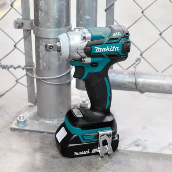 Makita 18-Volt LXT Lithium-Ion Compact Brushless Cordless 1/2 in. 3-Speed Impact Wrench Kit 2.0 Ah