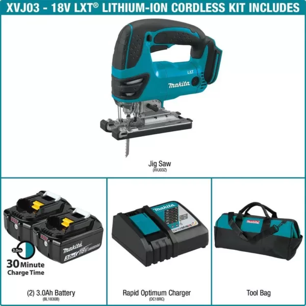 Makita 18-Volt LXT Lithium-Ion Cordless Jig Saw Kit