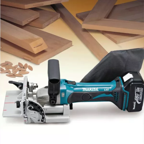 Makita 18-Volt LXT Lithium-Ion 0.75 in. Cordless Plate Joiner (Tool-Only) with bonus 18-Volt LXT Lithium-Ion Battery Pack 5.0Ah