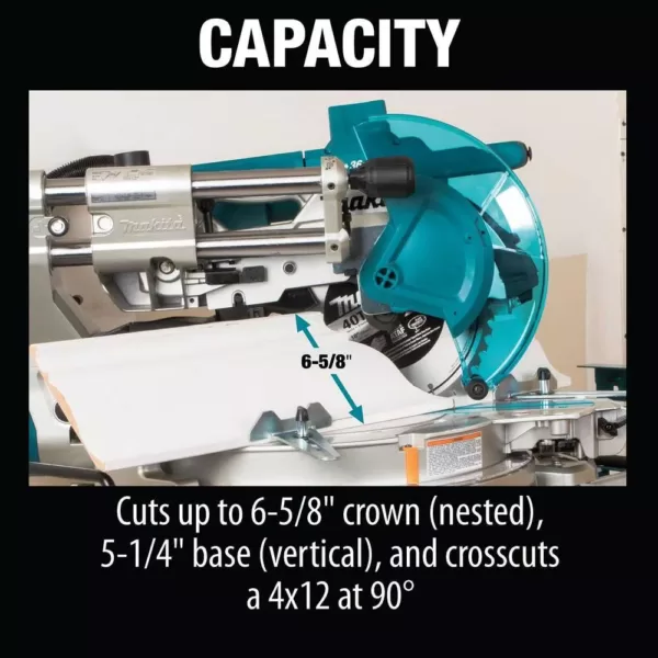 Makita 18-Volt X2 LXT Lithium-Ion 36-Volt Brushless Cordless 10 in. Dual-Bevel Sliding Compound Miter Saw Kit Laser 5.0 Ah