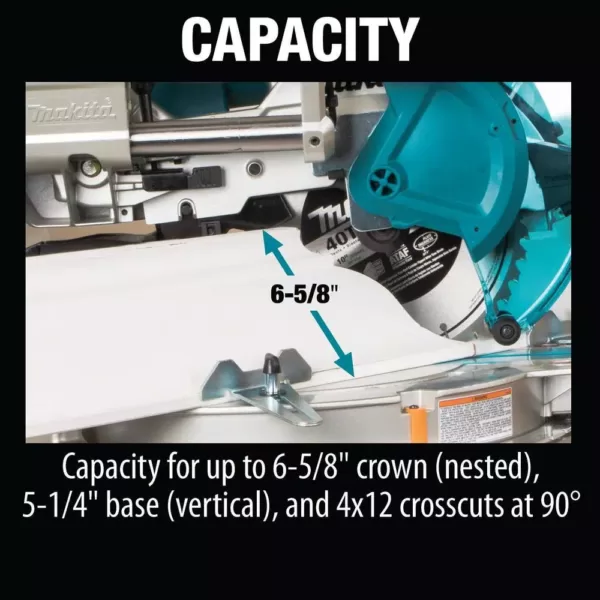 Makita 18V X2 LXT Lithium-Ion(36V) Brushless Cordless 10 in. Dual-Bevel Sliding Compound MiterSaw Laser w/BONUS 5.0Ah Batteries