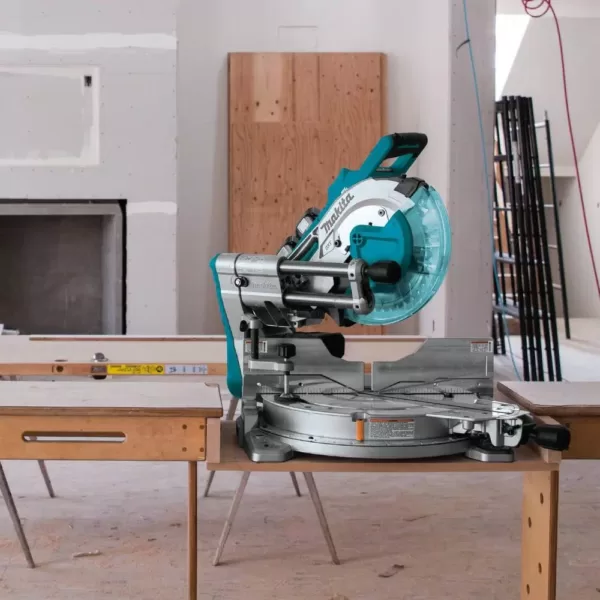 Makita 18V X2 LXT Lithium-Ion(36V) Brushless Cordless 10 in. Dual-Bevel Sliding Compound MiterSaw Laser w/BONUS 5.0Ah Batteries