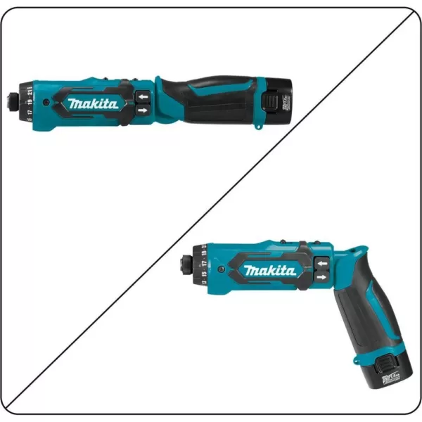 Makita 7.2-Volt Lithium-Ion 1/4 in. Cordless Hex Driver-Drill Kit with Auto-Stop Clutch