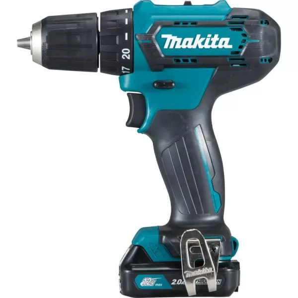 Makita 12-Volt MAX CXT Lithium-Ion Cordless 3/8 in. Driver Drill Kit, 2.0 Ah