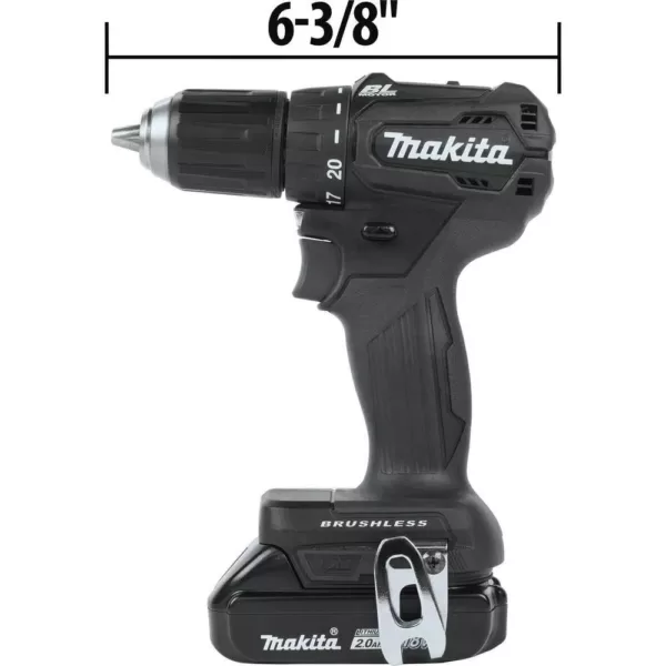 Makita 18-Volt 2.0 Ah LXT Lithium-Ion Sub-Compact Brushless Cordless 1/2 in. Driver Drill Kit