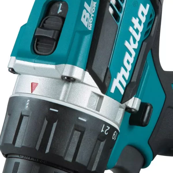 Makita 18-Volt LXT Lithium-Ion Compact Brushless Cordless 1/2 in. Driver-Drill Kit with Two 5.0 Ah Batteries, Charger, Bag