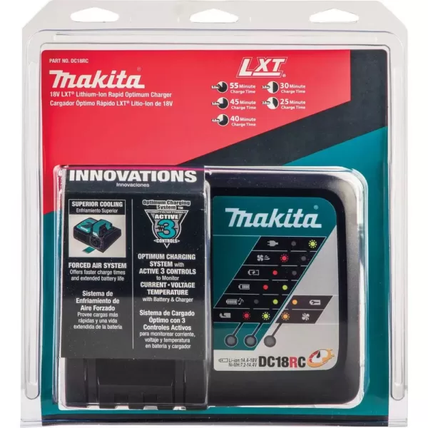 Makita 18-Volt LXT 4.0 Ah Battery and Rapid Optimum Charger Starter Pack with Bonus 18V LXT 5 in. Random Orbit Sander