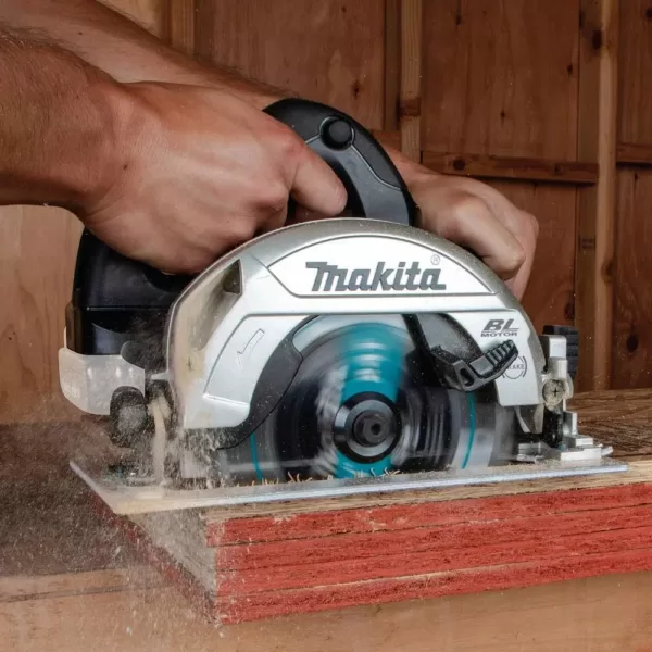 Makita 18V LXT Sub-Compact Brushless 1/2 in. Driver Drill, Impact Wrench and 6-1/2 in. Circ Saw with bonus 18V LXT Starter Pack