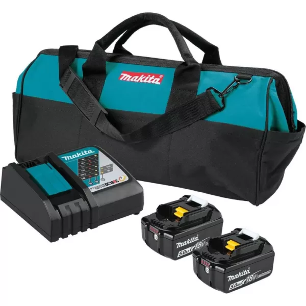 Makita 18V LXT 1/2 in. Brushless Hammer Driver-Drill, 7-1/4 in. Circ Saw and Recipro Saw with bonus 18V LXT Starter Pack