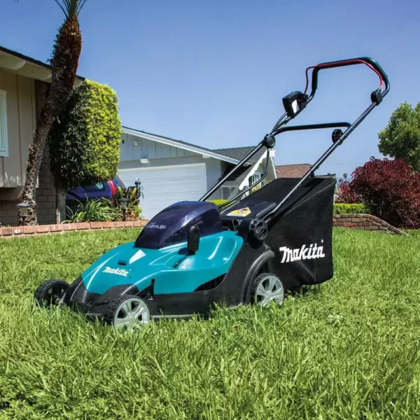 Makita 17 in. 5.0 Ah 18-Volt X2 (36-Volt) LXT Lithium-Ion Cordless Walk Behind Push Lawn Mower Kit