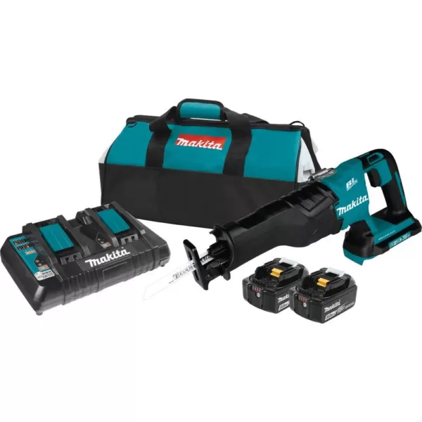 Makita 18-Volt X2 LXT Lithium-Ion (36-Volt) Brushless Cordless Reciprocating Saw Kit (5.0Ah) with 2 Batteries 5.0Ah and Charger