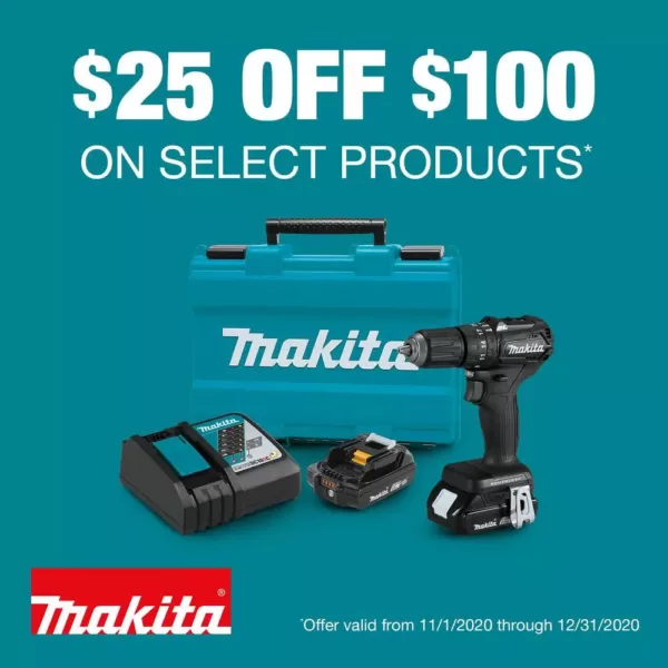 Makita 12-Volt MAX CXT Lithium-Ion Cordless 3/8 in. Right Angle Drill Kit (2.0 Ah)