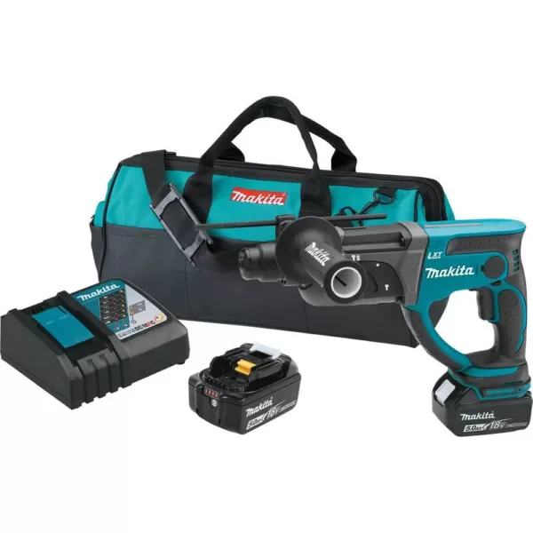 Makita 18-Volt LXT Lithium-Ion 7/8 in. Cordless SDS-Plus Concrete/Masonry Rotary Hammer Drill Kit w/ (2) batteries 5.0Ah, Bag