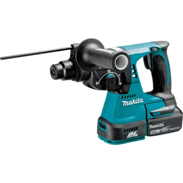 Makita 18V LXT 1 in. Brushless Cordless SDS-Plus Concrete/Masonry Rotary Hammer Drill Kit w/Bonus Dust Extraction Attachment