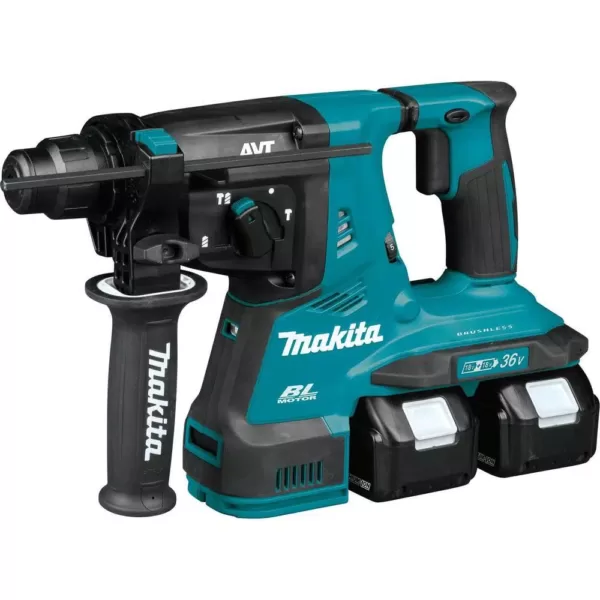 Makita 18-Volt X2 LXT Lithium-Ion 36-Volt 1-1/8 in. Brushless Cordless Rotary Hammer Kit 5.0 Ah