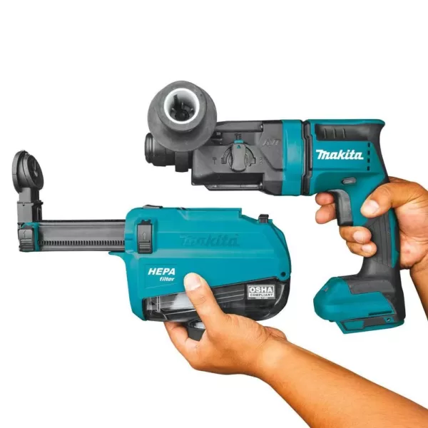 Makita 18-Volt 11/16 in. LXT Lithium-Ion Brushless AVT SDS-Plus Rotary Hammer (Tool-Only) with HEPA Dust Extractor AWS Capable