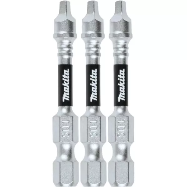 Makita Impact XPS #1 Square 2 in. Power Bit (3-Pack)