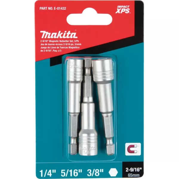 Makita IMPACT XPS 2-9/16 in. Magnetic Nutsetter Mix 3/PK (3-Piece)