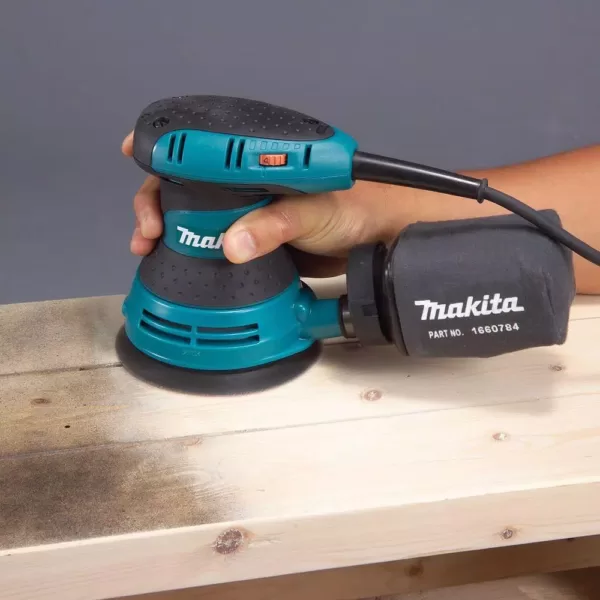 Makita 3 Amp 5 in. Corded Random Orbital Sander with Variable Speed Tool Case