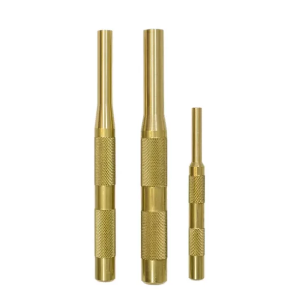 Mayhew Brass Pin Punch Set (3-Piece)