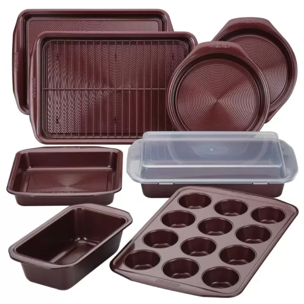 Circulon Nonstick Bakeware 10-Piece Merlot Bakeware Set