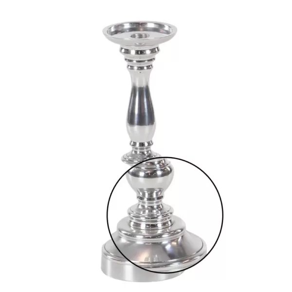 LITTON LANE 10 in. x 14 in. Classic Aluminum Candle Sticks in Polished finish