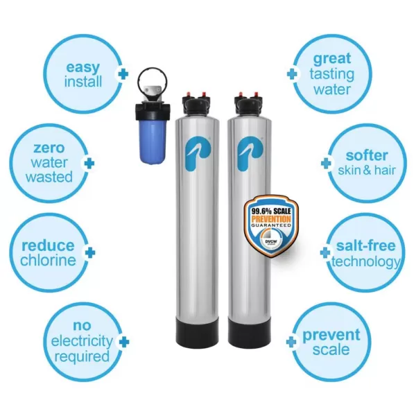 Pelican Water 15 GPM Whole House Water Filtration and NaturSoft Water Softener Alternative System