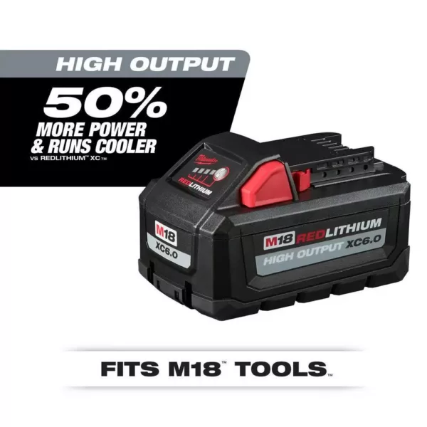 Milwaukee M18 FUEL 18-Volt 4-1/2 in./5 in. Cordless Grinder with Paddle Switch with Braking Grinder & (2) M18 6.0 Batteries