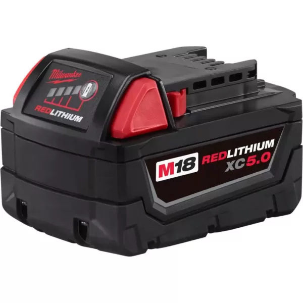 Milwaukee M18 FUEL 18-Volt Lithium-Ion Brushless Cordless 4-1/2 in./5 in. Grinder with Paddle Switch Kit One 5.0 Ah Batteries