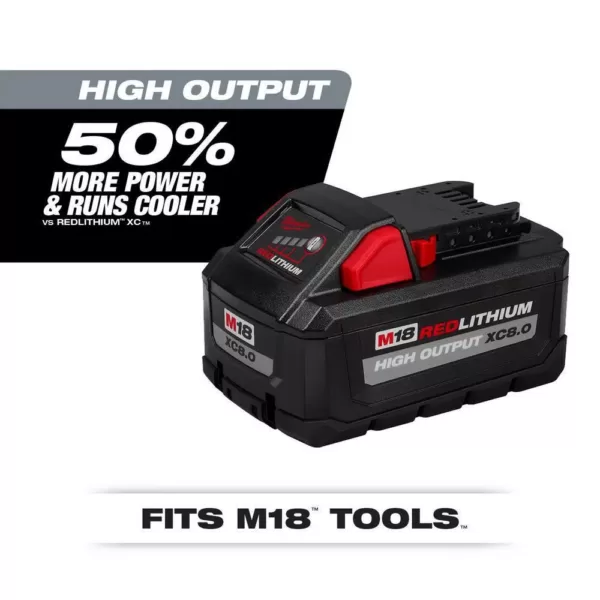 Milwaukee M18 FUEL 18-Volt Lithium-Ion Brushless Cordless 7/9 in. Angle Grinder W/ HIGH OUTPUT XC 8.0Ah Battery