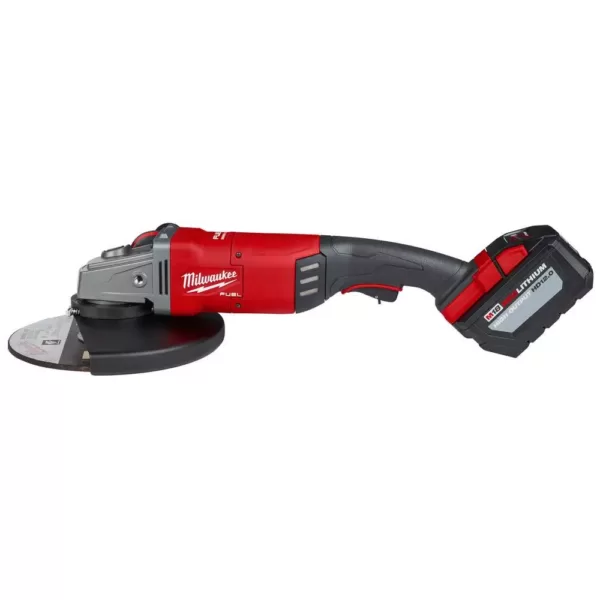 Milwaukee M18 FUEL 18-Volt Lithium-Ion Brushless Cordless 7/9 in. Grinder Kit W/ (1) 12.0Ah Battery, Bag & Rapid Charger