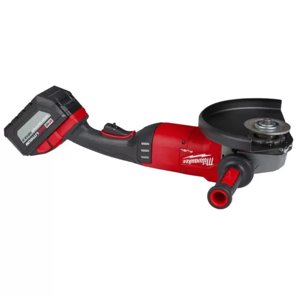 Milwaukee M18 FUEL 18-Volt Lithium-Ion Brushless Cordless 7/9 in. Grinder Kit W/ (2) 12.0Ah Batteries, Bag & Rapid Charger