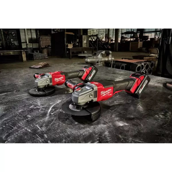 Milwaukee M18 FUEL 18-Volt Lithium-Ion Brushless Cordless 4-1/2 in./6 in. Braking Grinder with Paddle Switch (Tool-Only)